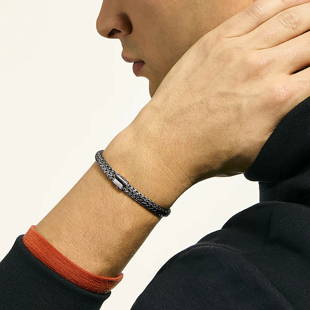 Icon Bracelet, Dark Silver, 6.5MM