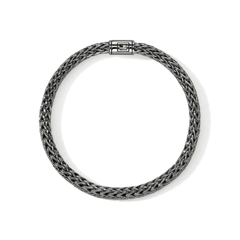 Icon Bracelet, Dark Silver, 6.5MM