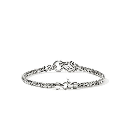 Naga Bracelet, Sterling Silver, Diamonds, Blue Sapphire, 3.5MM