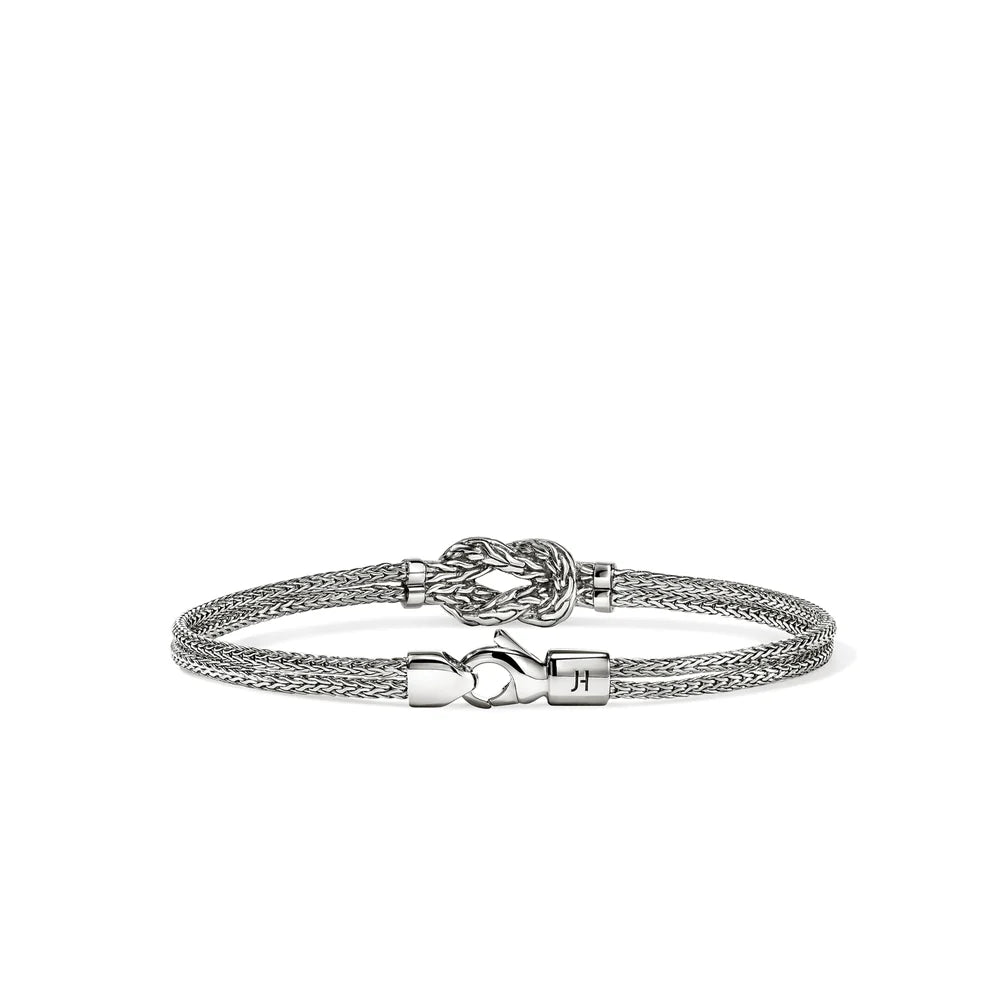 Love Knot Bracelet, Sterling Silver, Diamonds