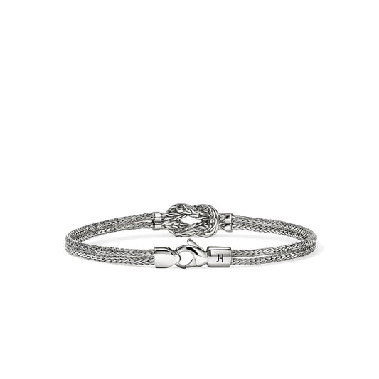 Love Knot Bracelet, Sterling Silver, Diamonds