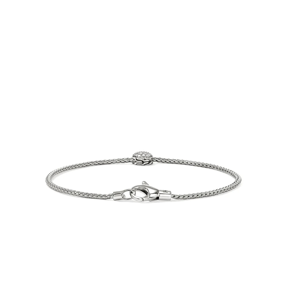 JH Essential Pave Bracelet, Sterling Silver, Diamonds, 1.8MM
