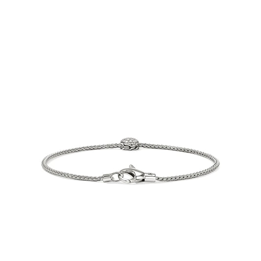 JH Essential Pave Bracelet, Sterling Silver, Diamonds, 1.8MM