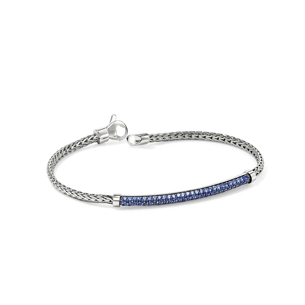 JH Essential Pave Bracelet, Sterling Silver, Gemstones, 2.5MM