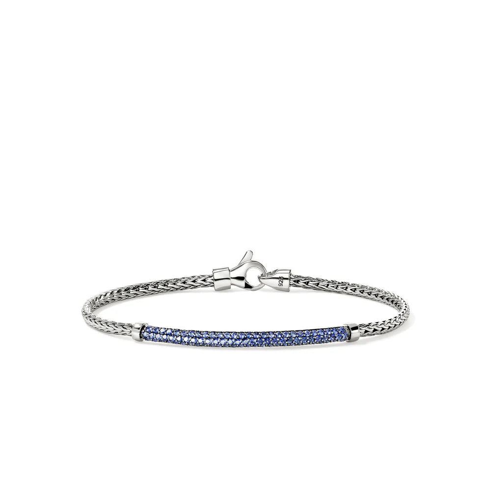 JH Essential Pave Bracelet, Sterling Silver, Gemstones, 2.5MM