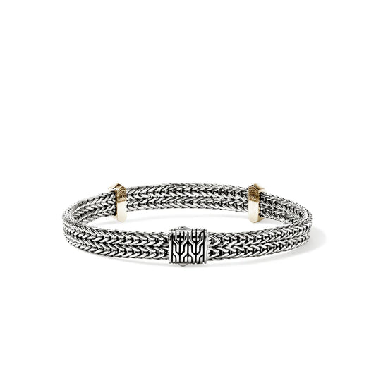 Icon Link Bracelet, Sterling Silver, Gold, 6MM