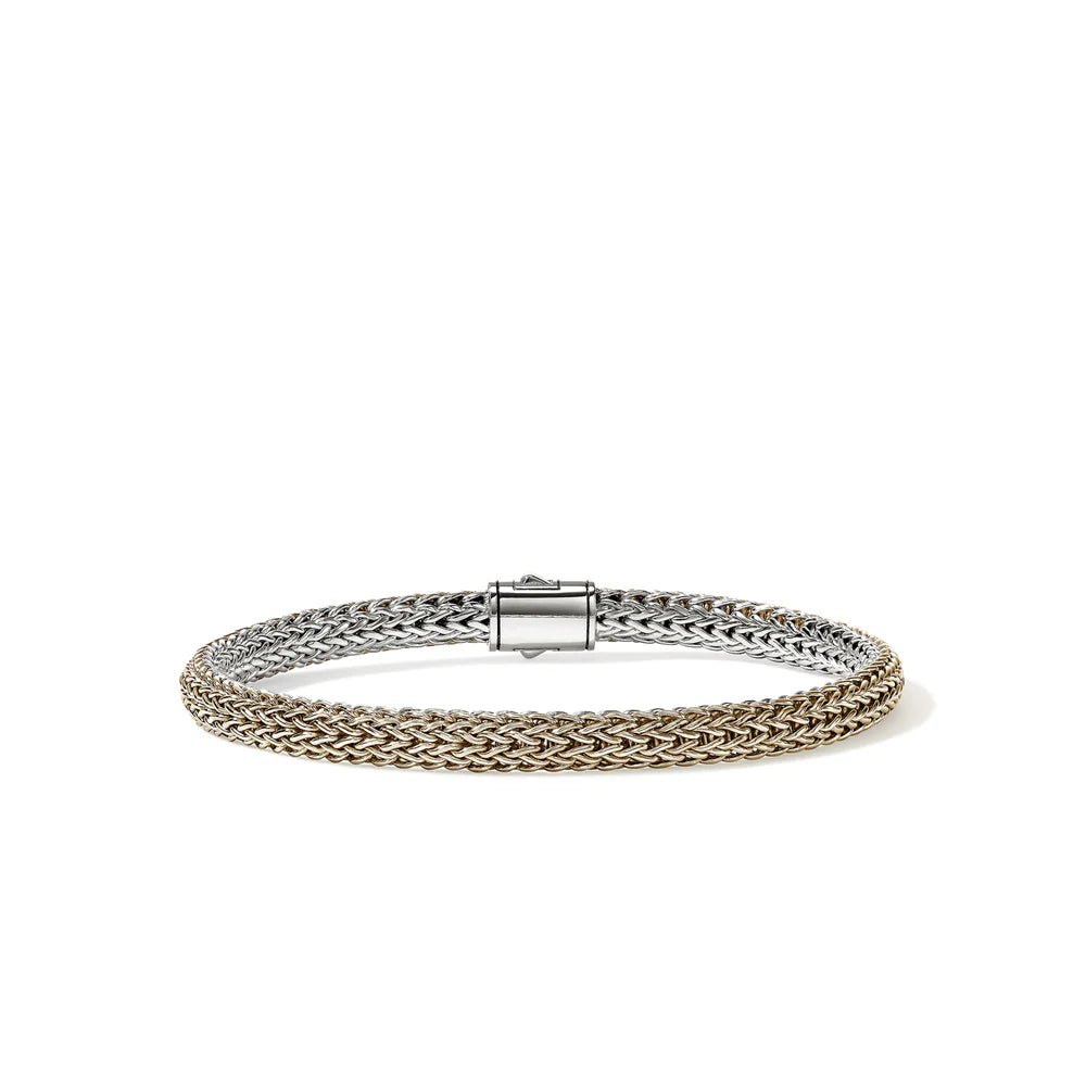 Icon Bracelet, Reversible, Gold, Sterling Silver, 5MM