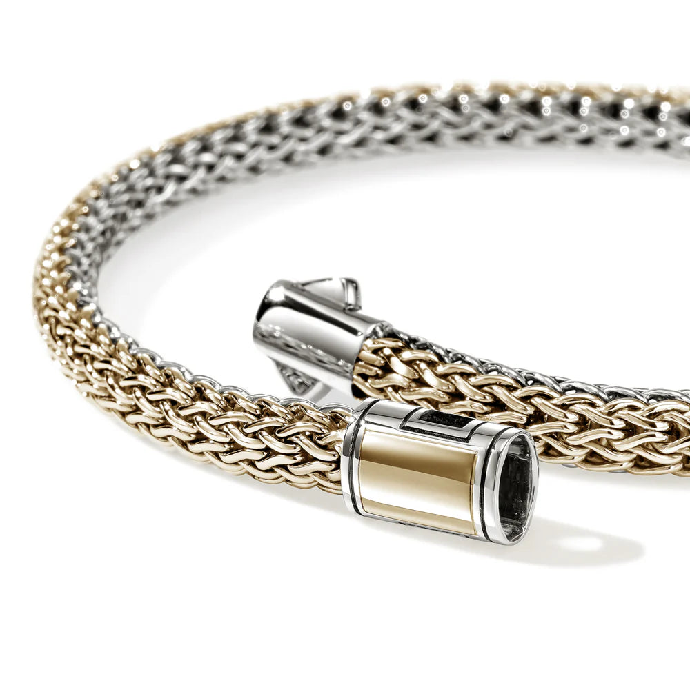 Icon Bracelet, Reversible, Gold, Sterling Silver, 5MM
