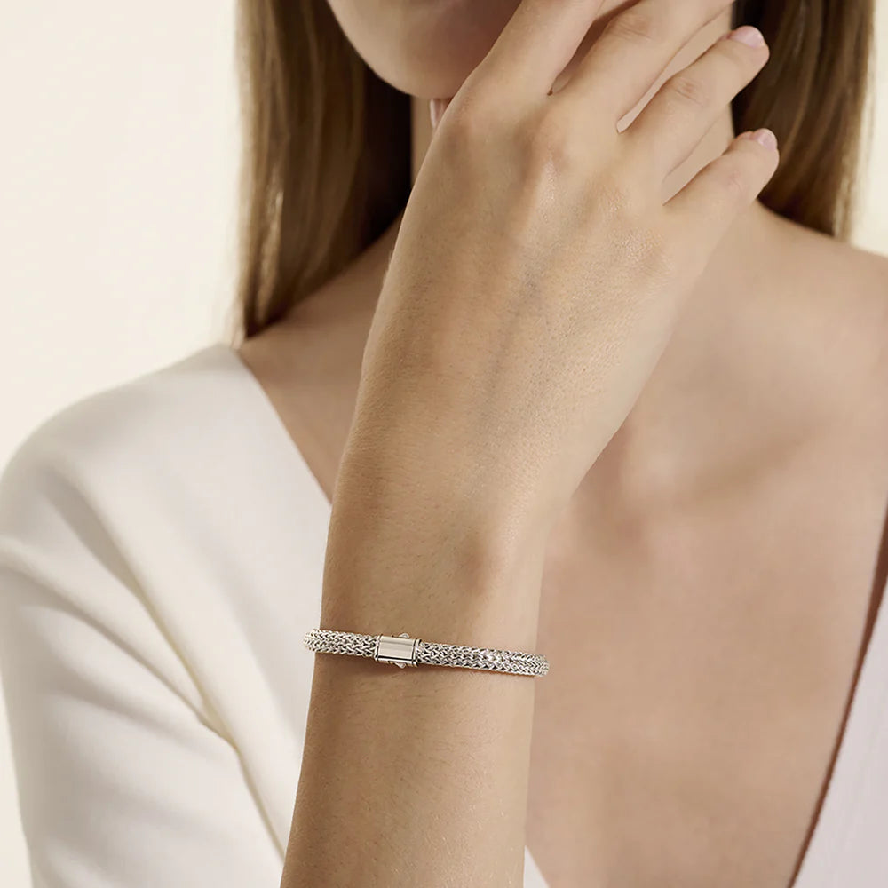Icon Bracelet, Reversible, Gold, Sterling Silver, 5MM