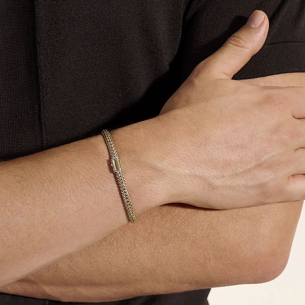 Icon Bracelet, Reversible, Gold, Sterling Silver, 5MM