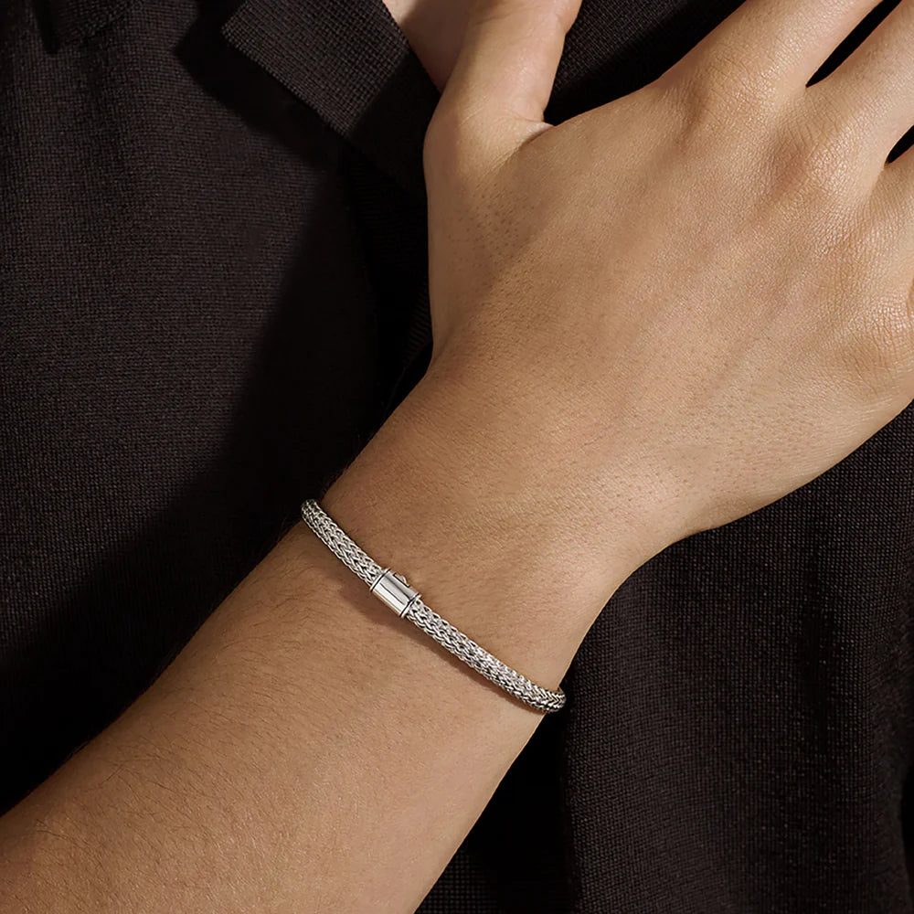 Icon Bracelet, Reversible, Gold, Sterling Silver, 5MM