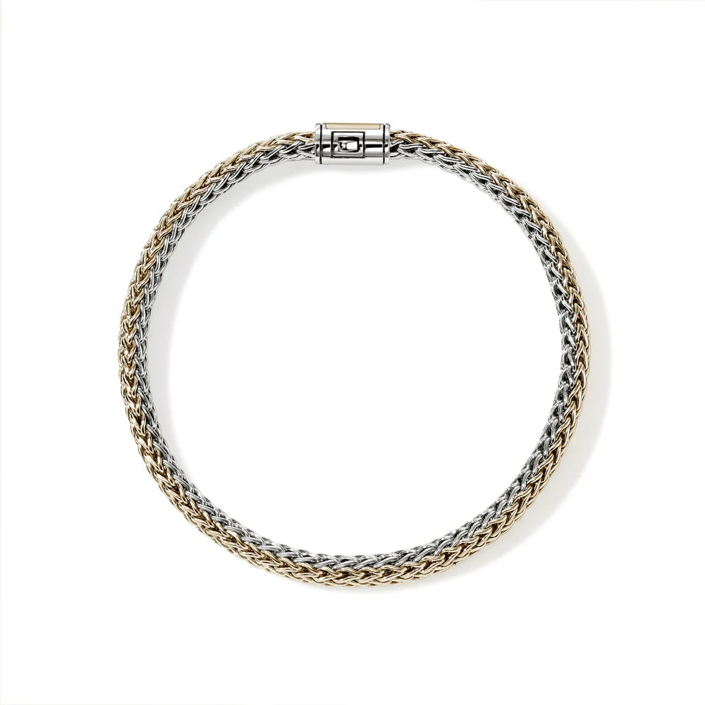 Icon Bracelet, Reversible, Gold, Sterling Silver, 5MM