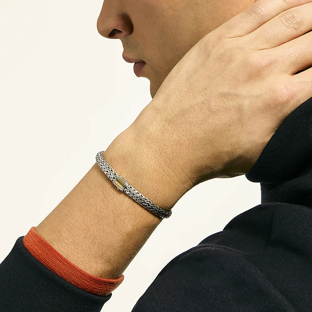 Icon Bracelet, Gold, Sterling Silver, 6.5MM