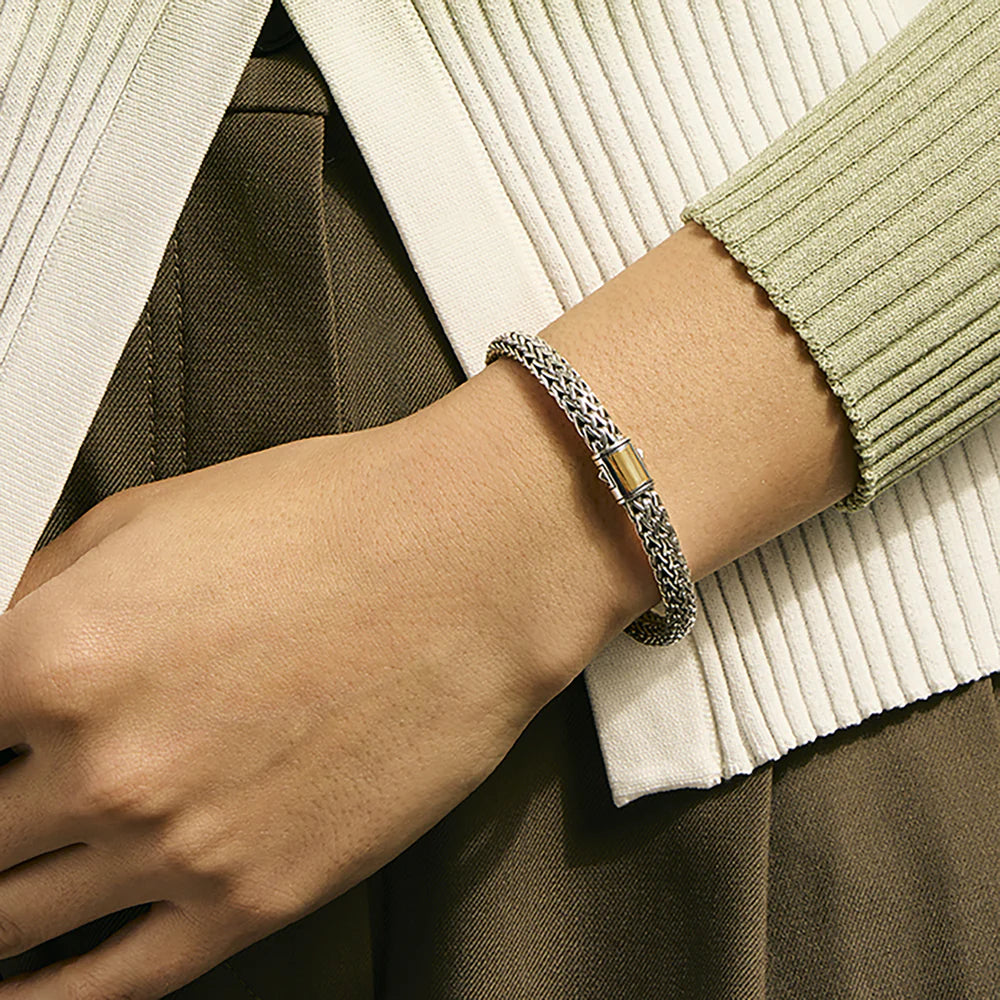 Icon Bracelet, Gold, Sterling Silver, 6.5MM