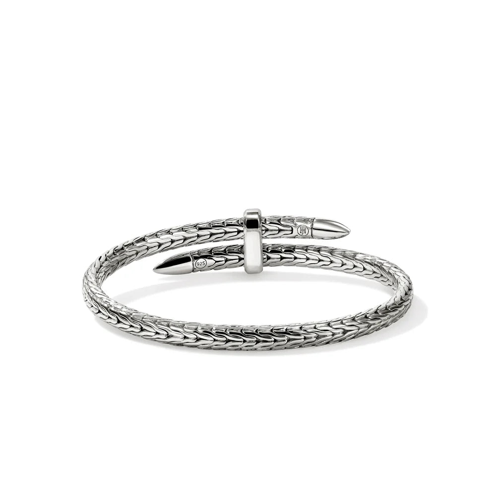 Spear Flex Cuff, Sterling Silver, Gemstones, 5.5MM