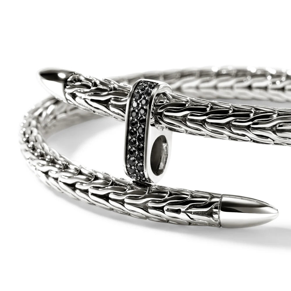 Spear Flex Cuff, Sterling Silver, Gemstones, 5.5MM