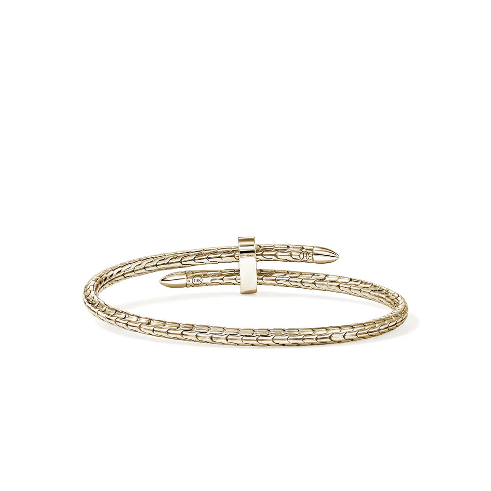 Spear Flex Cuff, Gold, Diamonds, 4MM