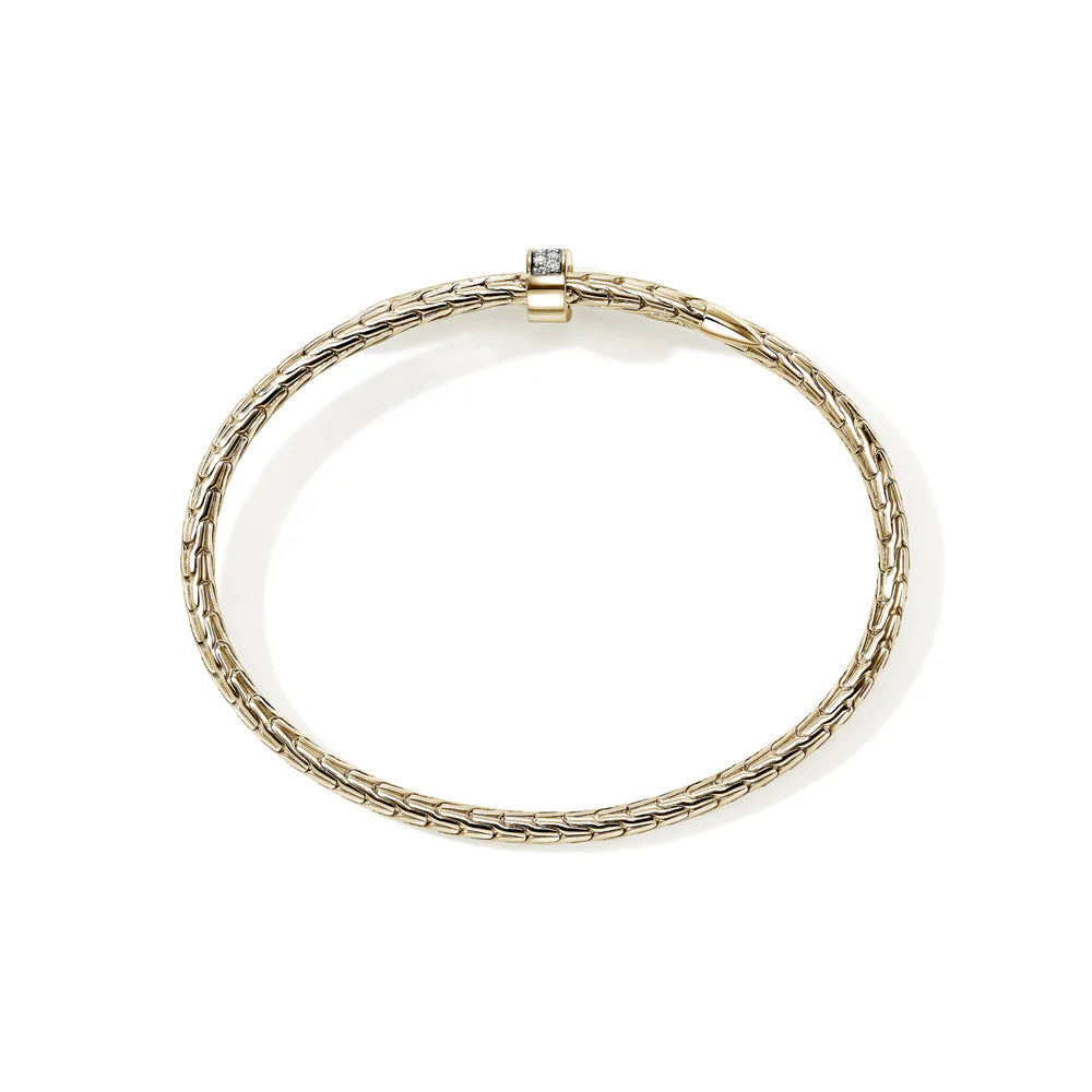 Spear Flex Cuff, Gold, Diamonds, 4MM