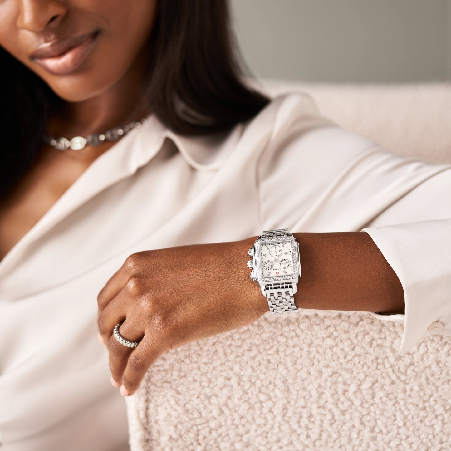 Deco Stainless Diamond Watch