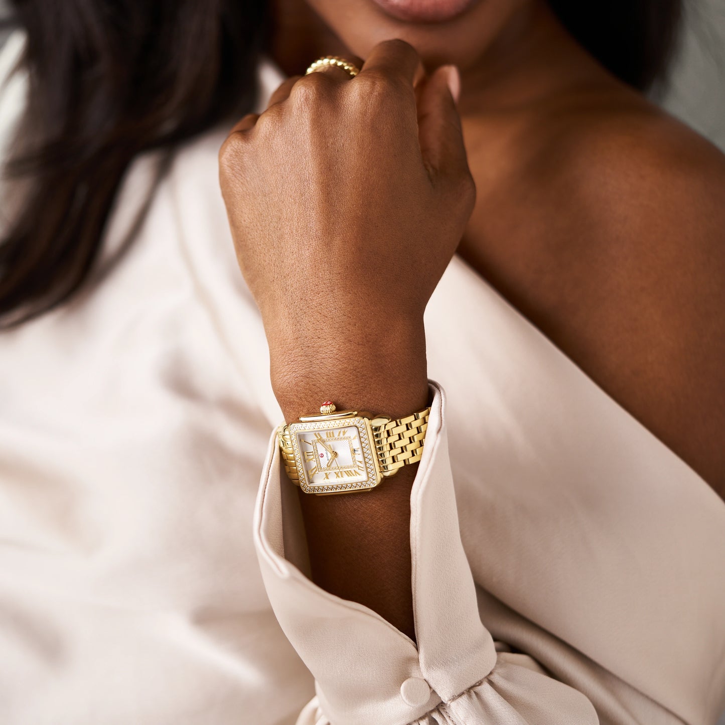 Deco Madison Mid 18K Gold Diamond Watch