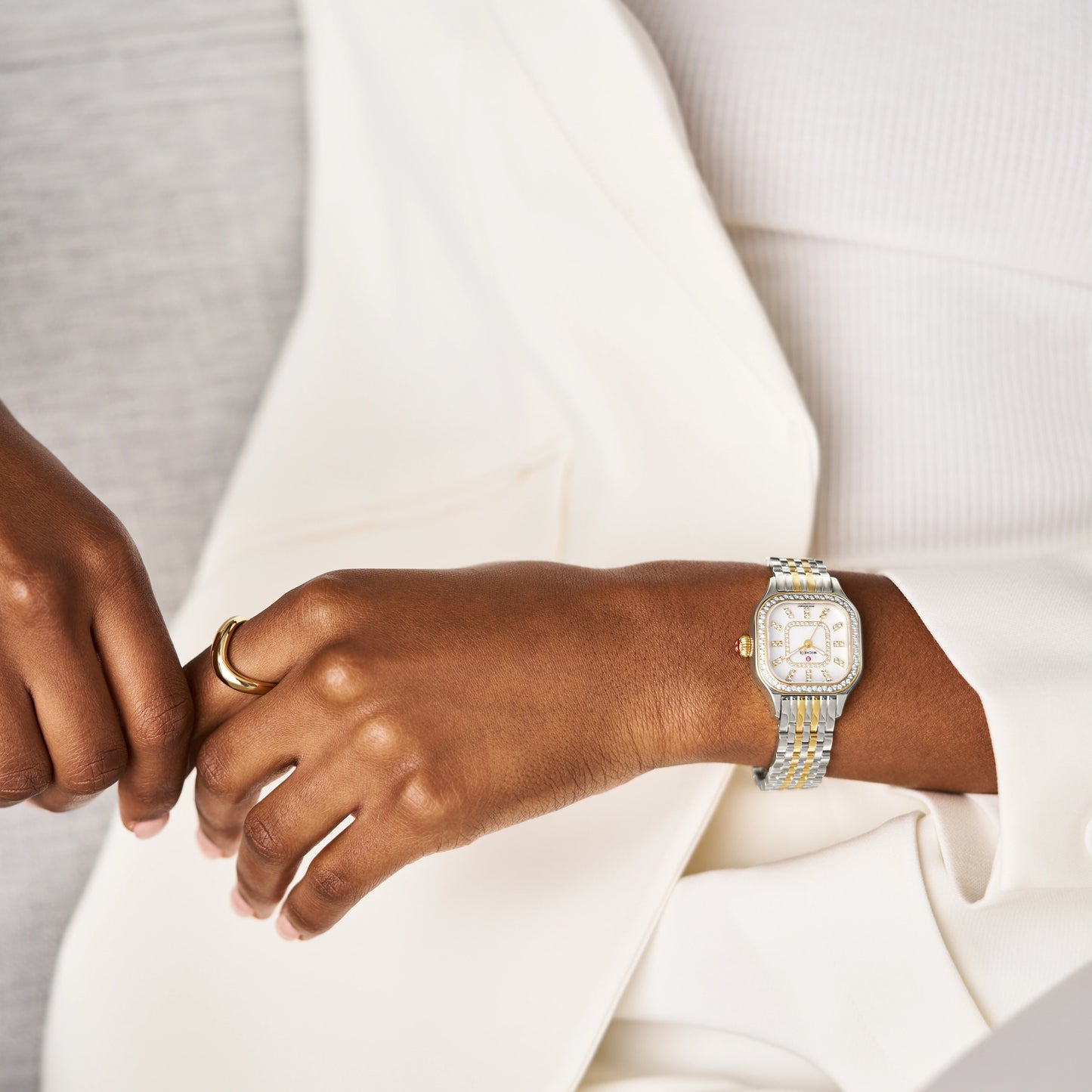 Meggie Two-Tone Diamond Stainless Steel Watch
