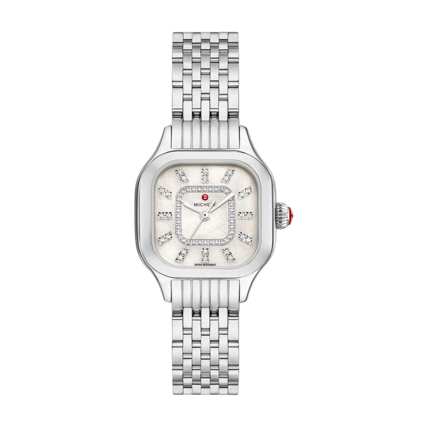 Meggie Stainless Steel Diamond Dial Watch