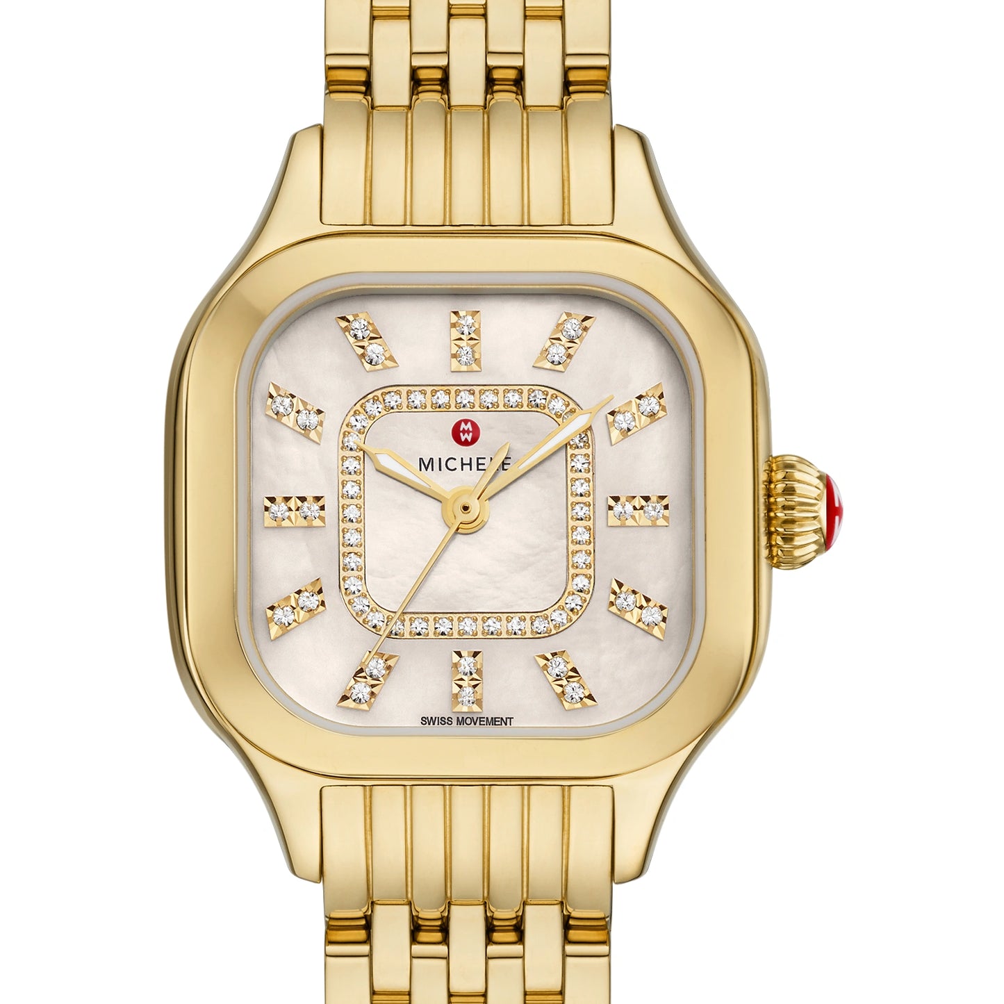 Meggie 18K Gold-Plated Diamond Dial Watch