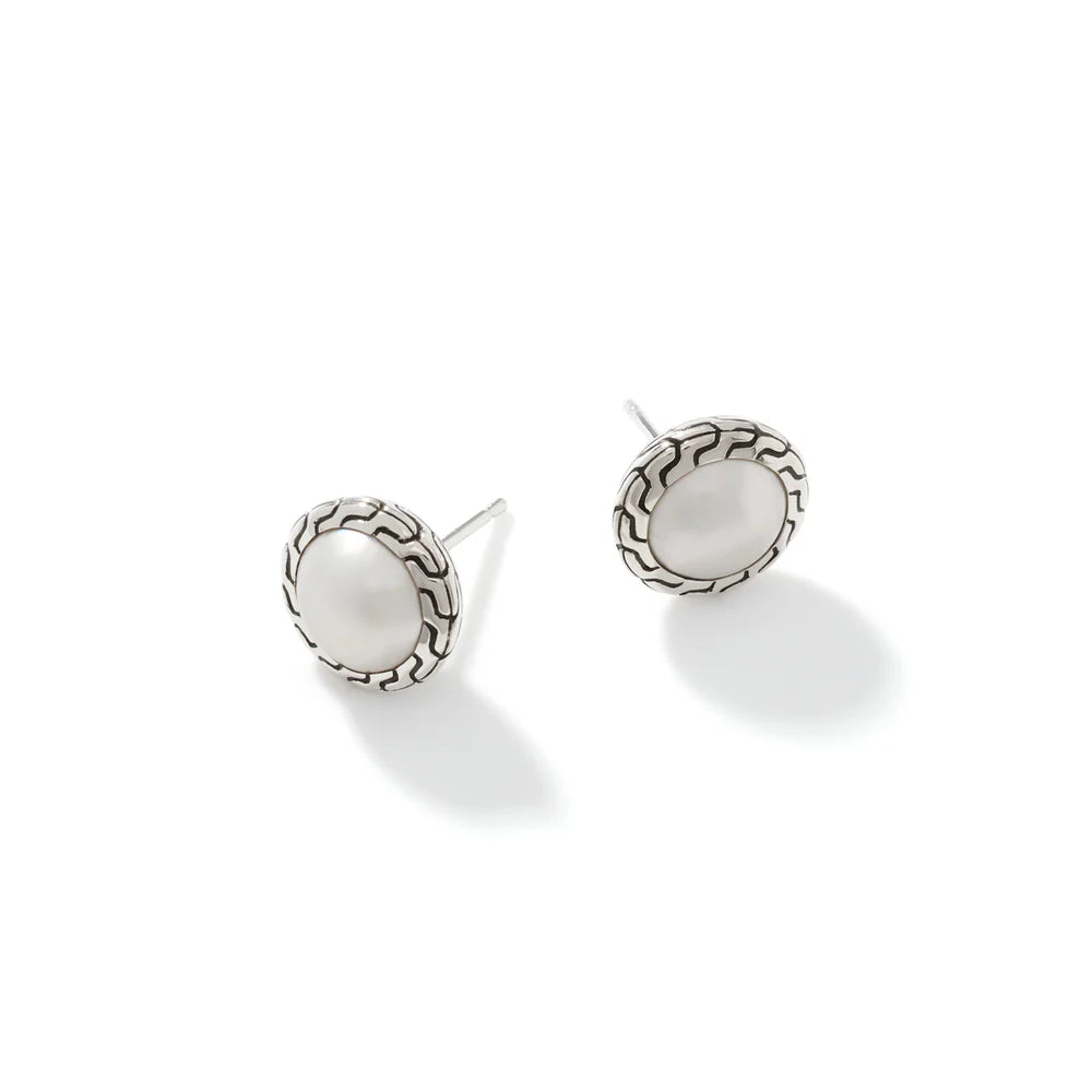 Pearl Stud Earring, Sterling Silver