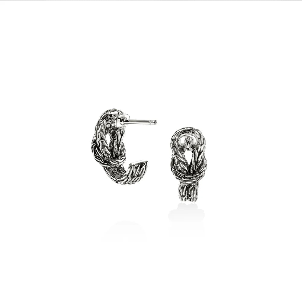 Love Knot Hoop Earring, Sterling Silver, 13MM