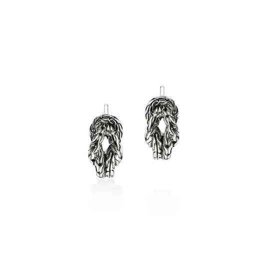 Love Knot Hoop Earring, Sterling Silver, 13MM