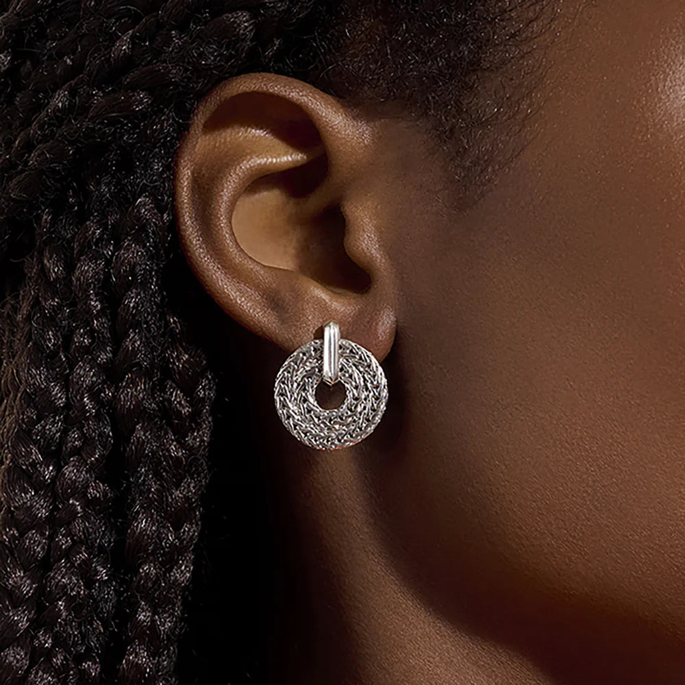 Icon Link Earring, Sterling Silver, 19.5MM