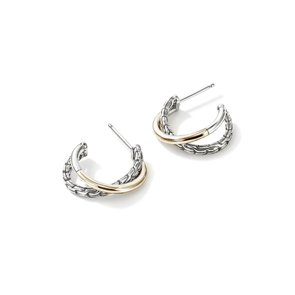 JH Essential Crossover Earring, Gold, Sterling Silver, 20.5MM