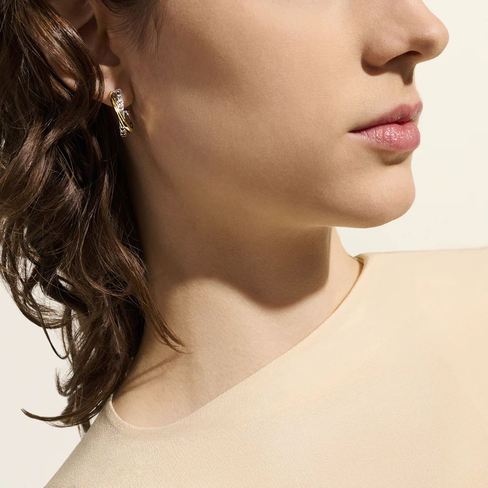 JH Essential Crossover Earring, Gold, Sterling Silver, 20.5MM