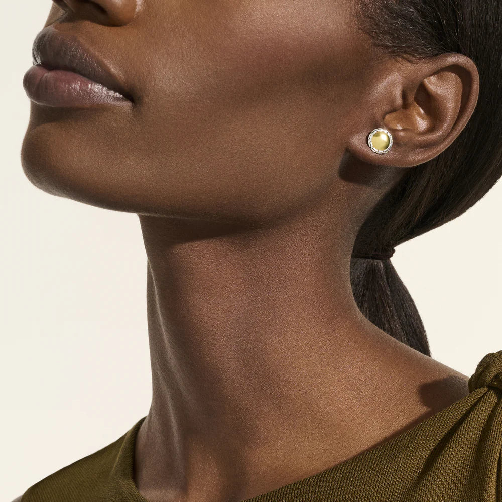 JH Essential Stud Earring, Gold, Sterling Silver, 10MM