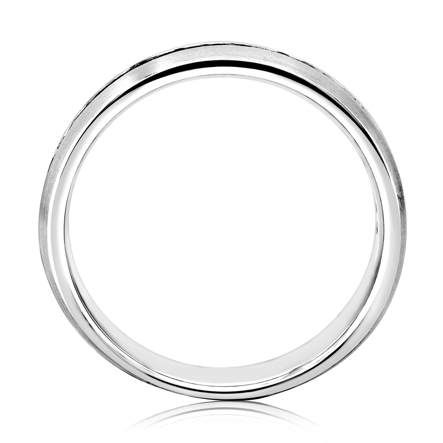 Channel Set Diamond Eternity Band with Satin Finish