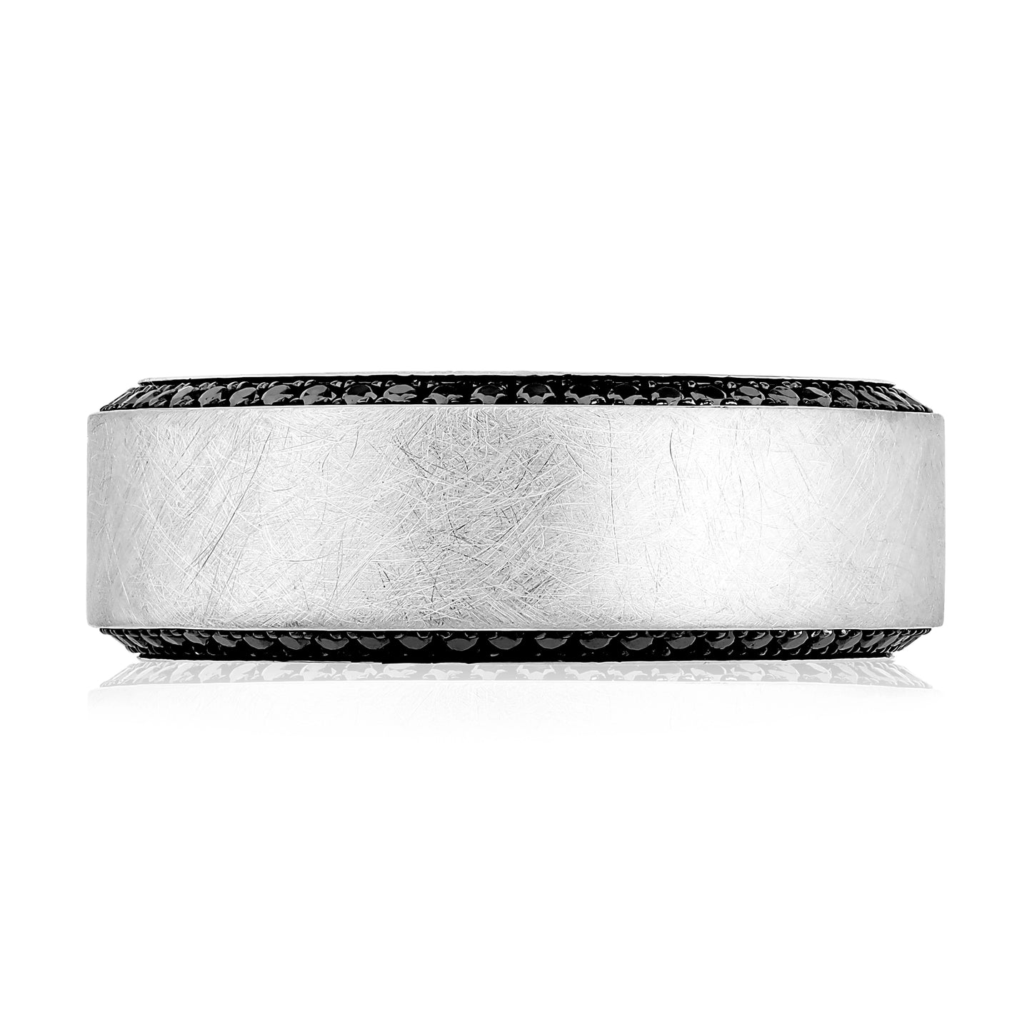 Black Diamond Double Eternity Scratch Finish Comfort Fit