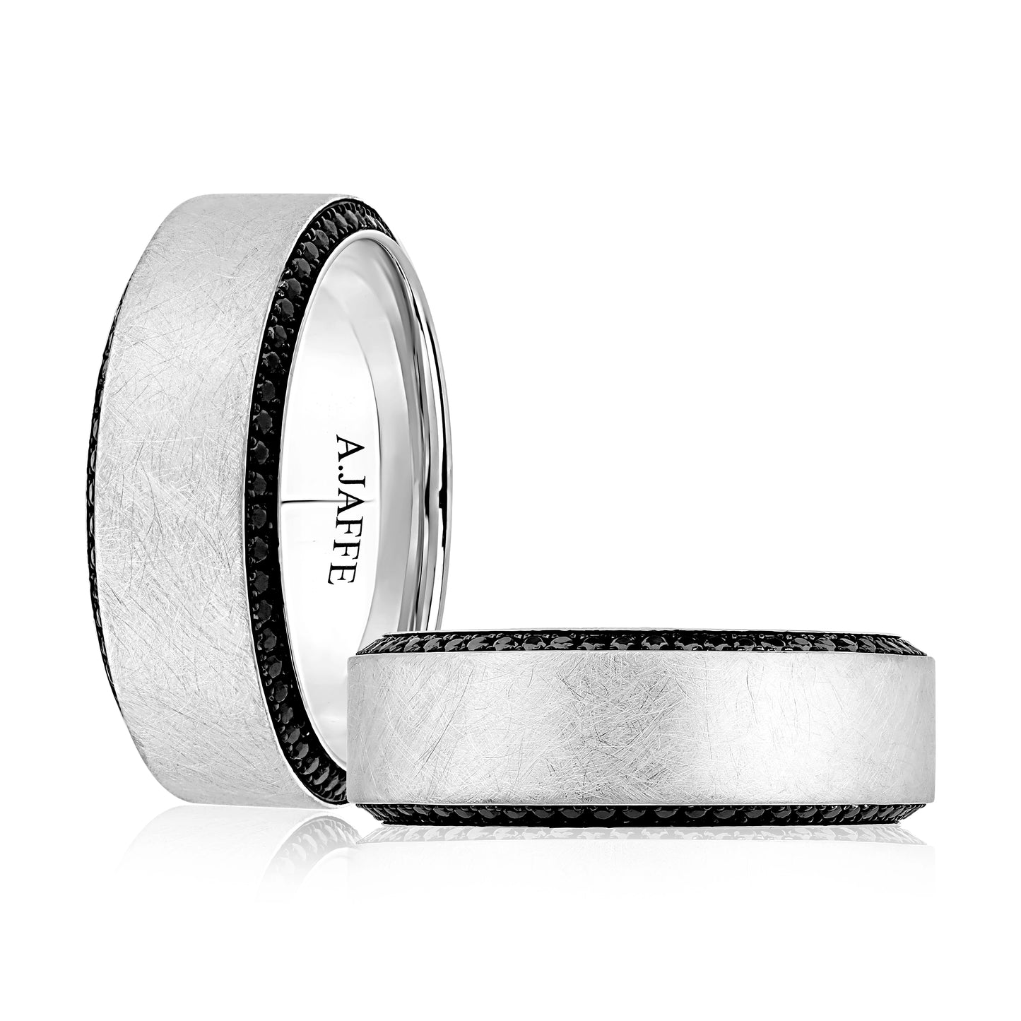 Black Diamond Double Eternity Scratch Finish Comfort Fit