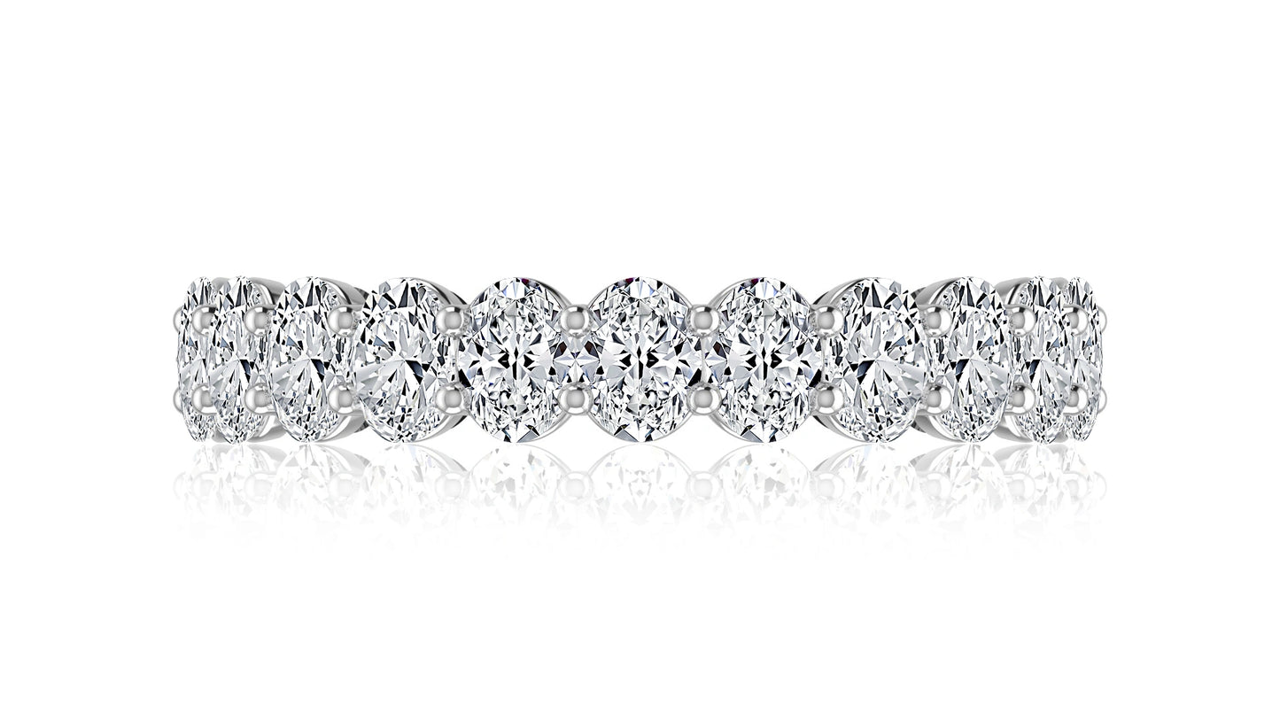 Oval Eternity Diamond Wedding Band