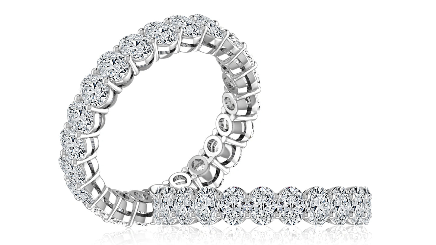 Oval Eternity Diamond Wedding Band