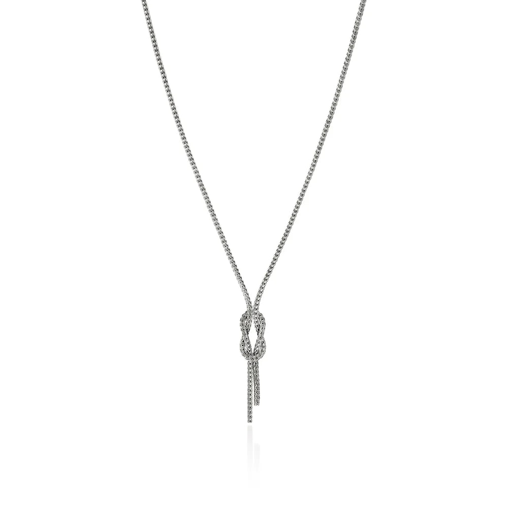 Love Knot Y Necklace, Sterling Silver, 1.8MM