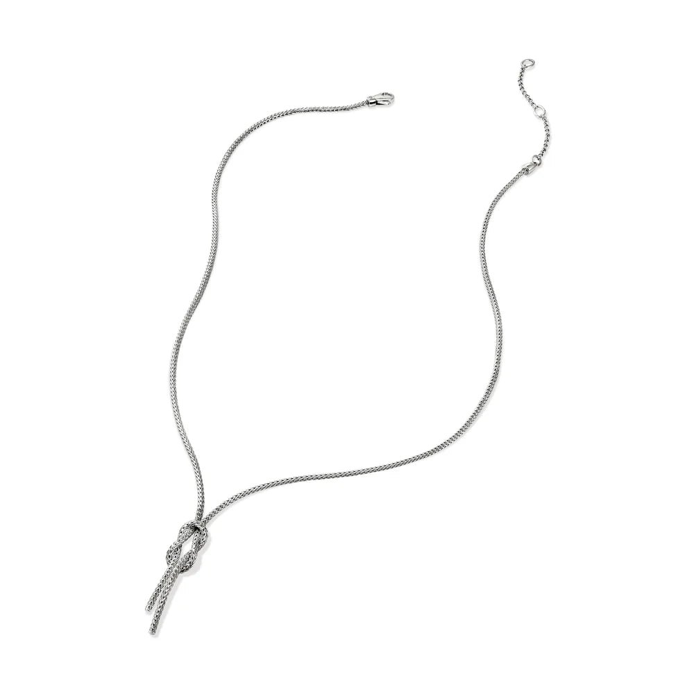 Love Knot Y Necklace, Sterling Silver, 1.8MM
