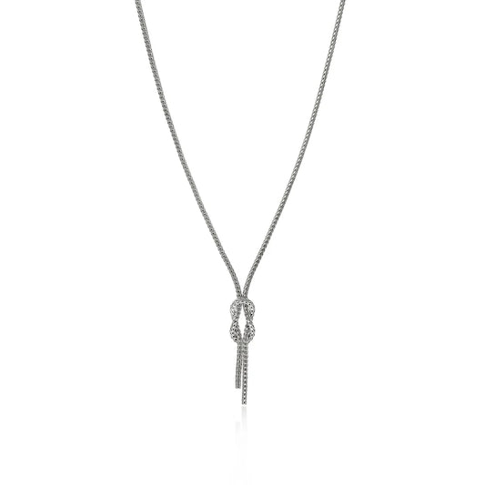 Love Knot Y Necklace, Sterling Silver, 1.8MM