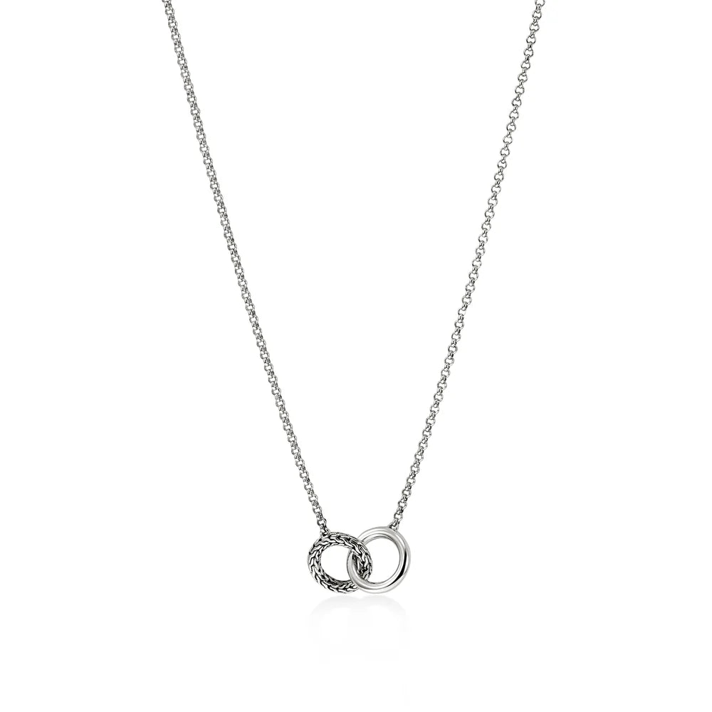 JH Essential Linked Necklace, Sterling Silver, 2MM