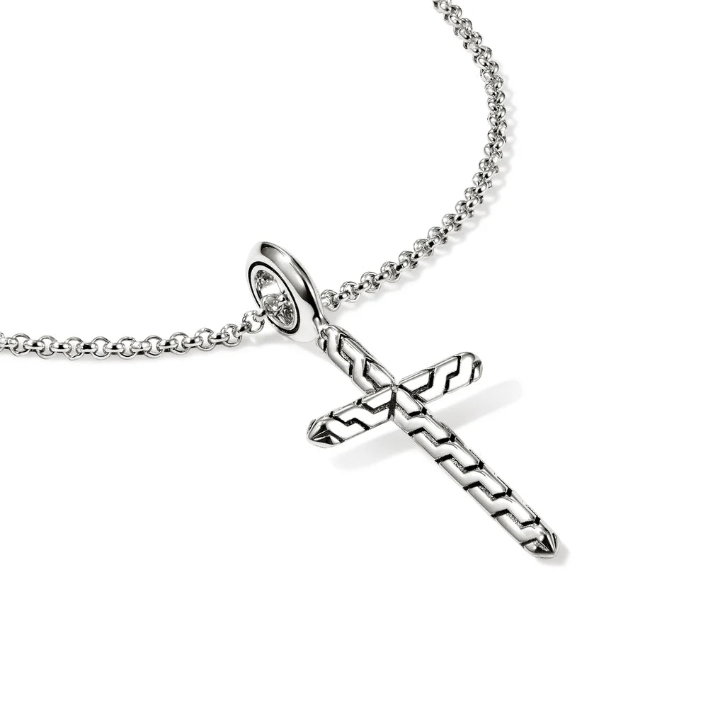JH Essential Cross Necklace, Sterling Silver