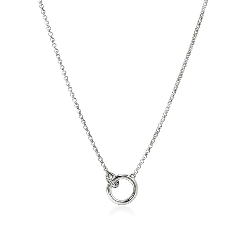 JH Essential Pave Necklace, Sterling Silver, Diamonds, 2MM