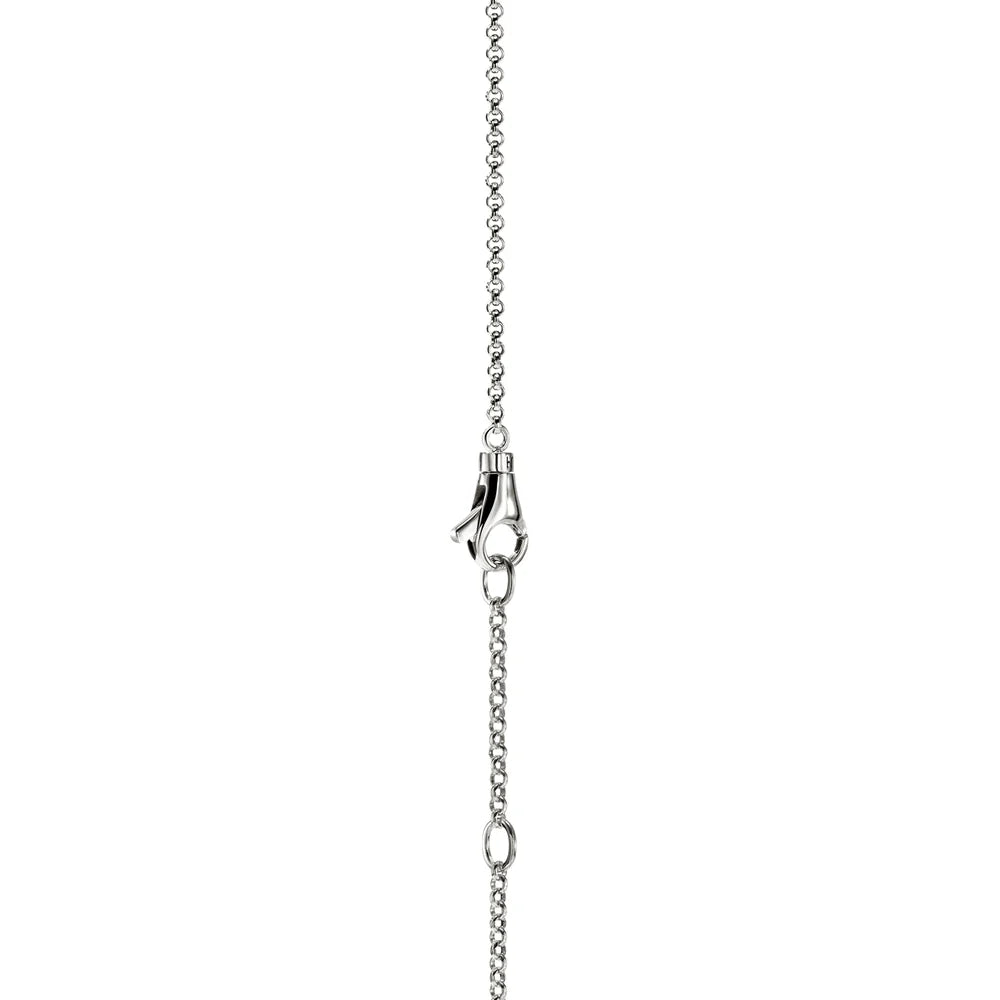 Spear Station Necklace, Sterling Silver, Diamonds