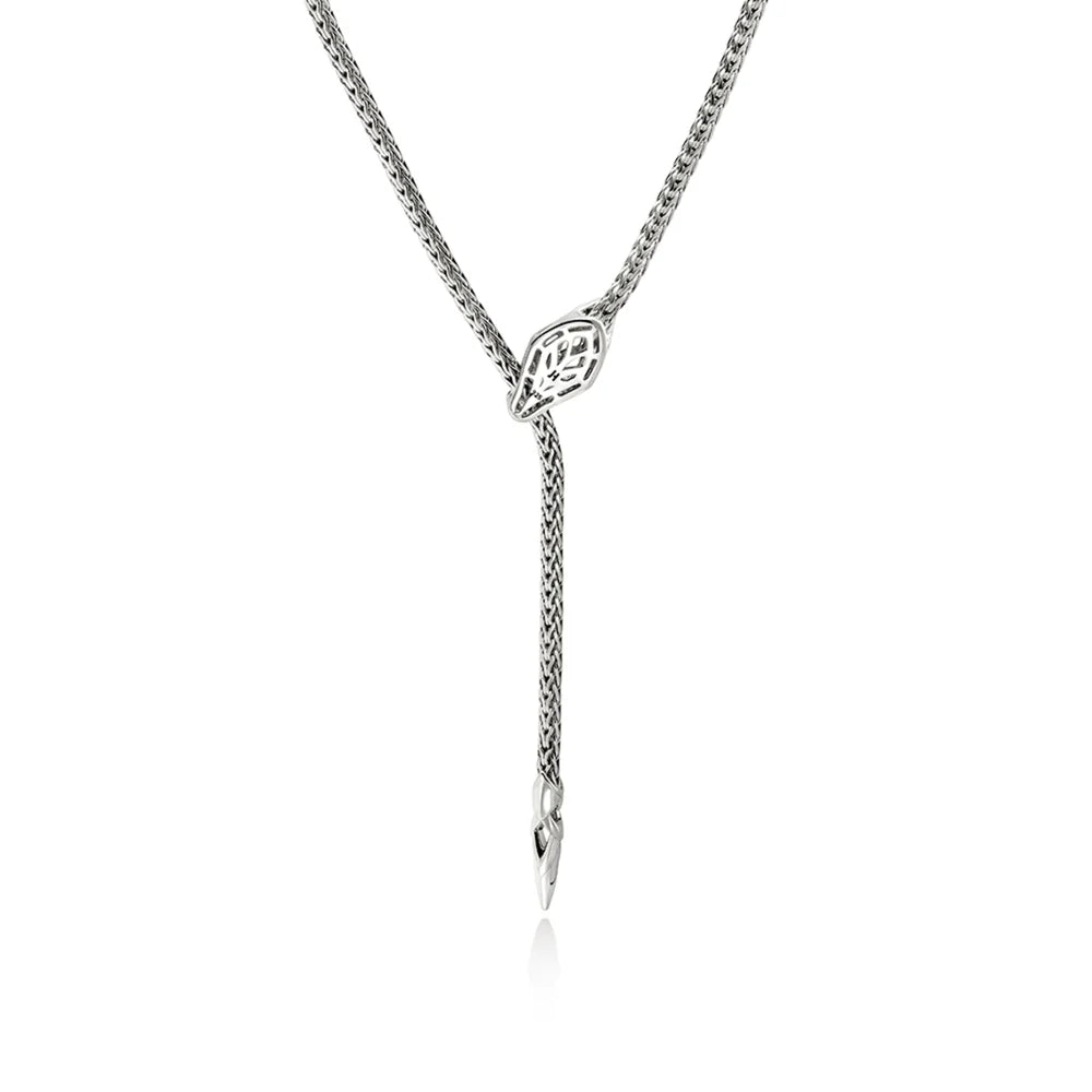 Naga Pendant Necklace, Sterling Silver 2.5MM