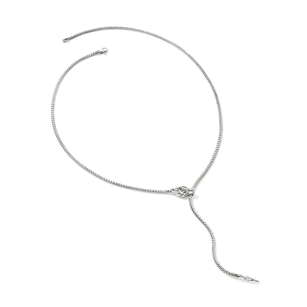 Naga Pendant Necklace, Sterling Silver 2.5MM
