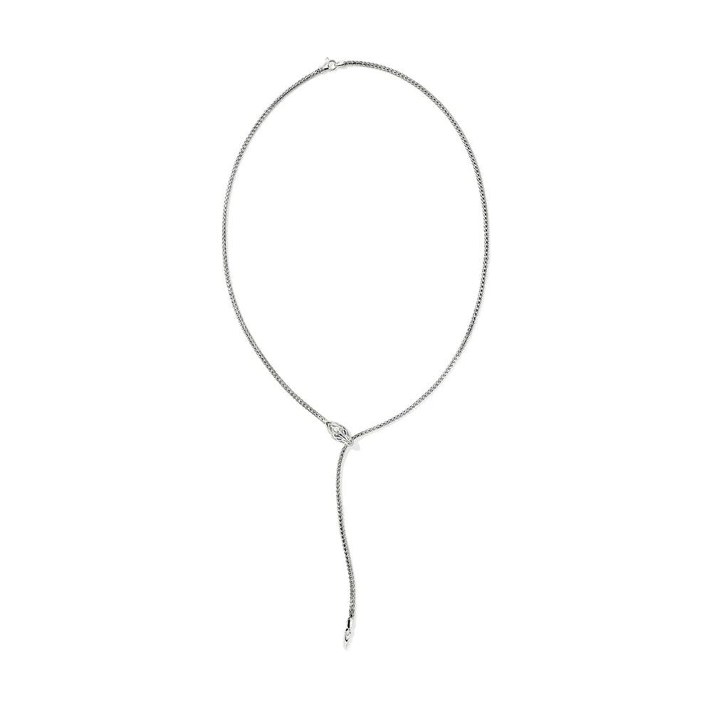 Naga Pendant Necklace, Sterling Silver 2.5MM