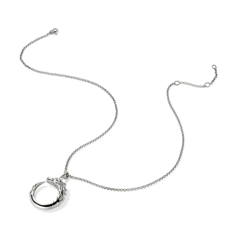 Naga Pendant Necklace, Sterling Silver